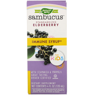 Nature's Way, Sambucus for Kids, Standardized Elderberry, Immune Syrup