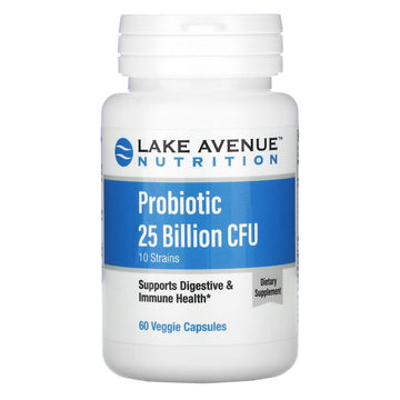 Lake Avenue Nutrition, Probiotics, 10 Strain Blend, 25 Billion CFU Veggie Capsules