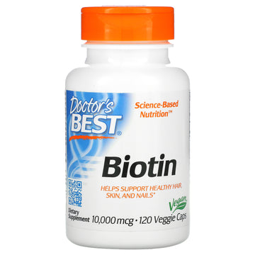 Doctor's Best, Biotin, 10,000 mcg,  Veggie Caps