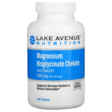 Lake Avenue Nutrition, Magnesium Bisglycinate Chelate with Albion Minerals, 100 mg, Tablets