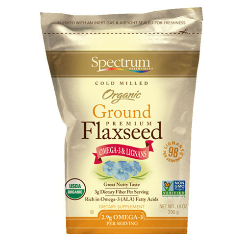 Organic Essential Ground Flaxseed 14 Oz By Spectrum Essentia