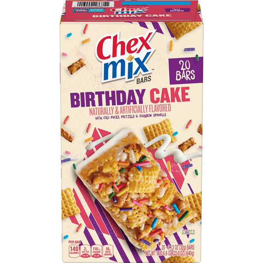 Chex Mix Birthday Cake Bars