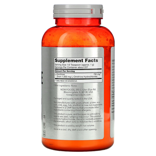 NOW Foods, Sports, L-Ornithine Powder