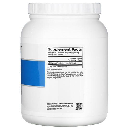 Lake Avenue Nutrition, L-Glutamine Powder, Unflavored, 5,000 mg