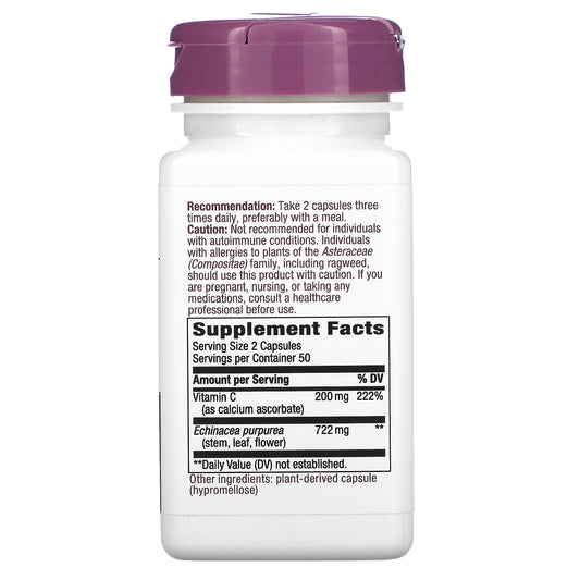 Nature'S Way, Echinacea & Vitamin C, 461 Mg Vegan Capsules