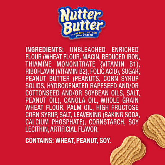 Nutter Butter Peanut Butter Sandwich Cookies 4 per pk., 24 pk