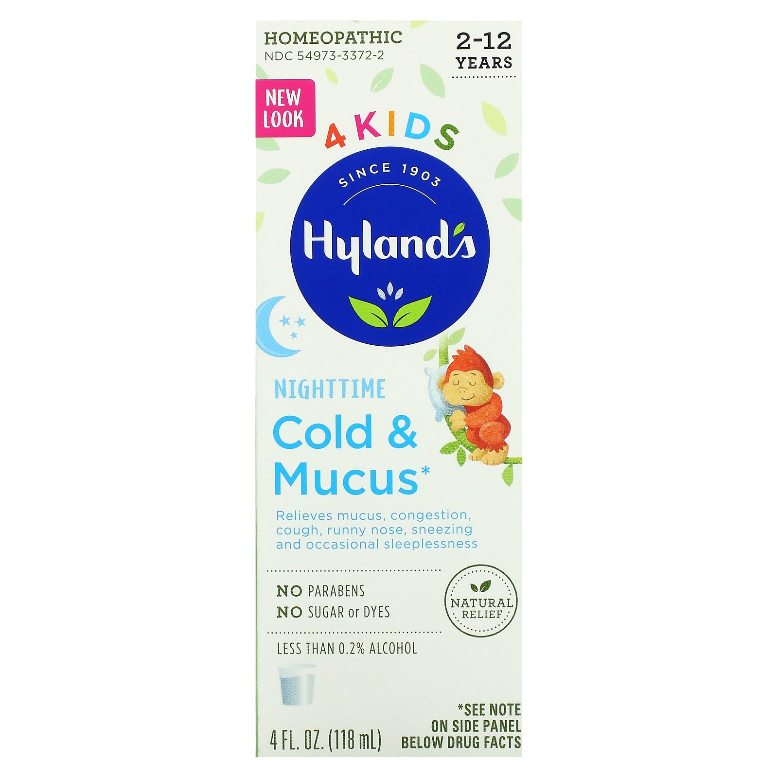 Hyland's, 4 Kids, Cold & Mucus, Nighttime, Ages 2-12