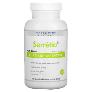 Arthur Andrew Medical, Serretia, Pure Serrapeptase, 125,000 SPU Capsules