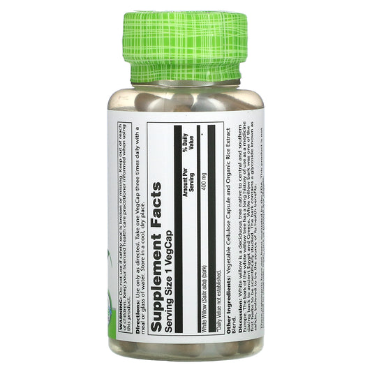 Solaray, White Willow, 400 mg, VegCaps