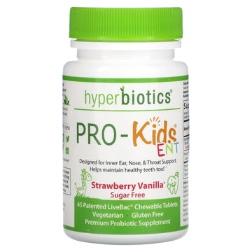 Hyperbiotics, PRO-Kids ENT, Sugar Free, Strawberry Vanilla