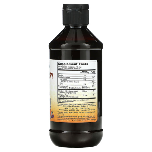 NOW Foods, Elderberry Liquid for Kids