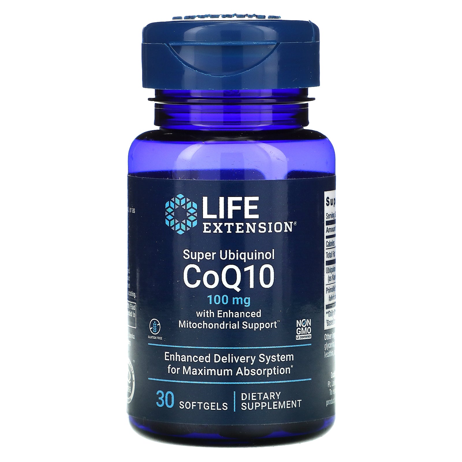 Life Extension, Super Ubiquinol Coq10 With Enhanced Mitochondrial Support, 100 Mg Softgels