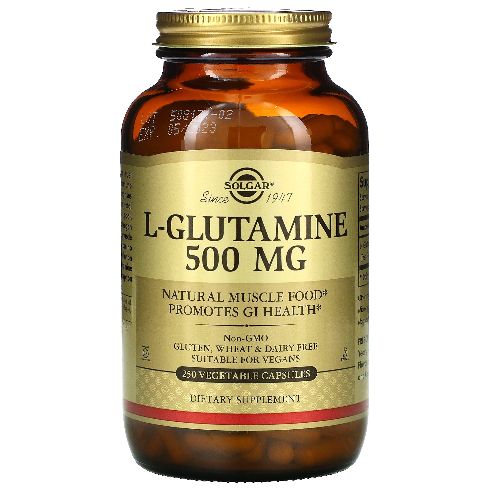 Solgar, L-Glutamine, 500 mg