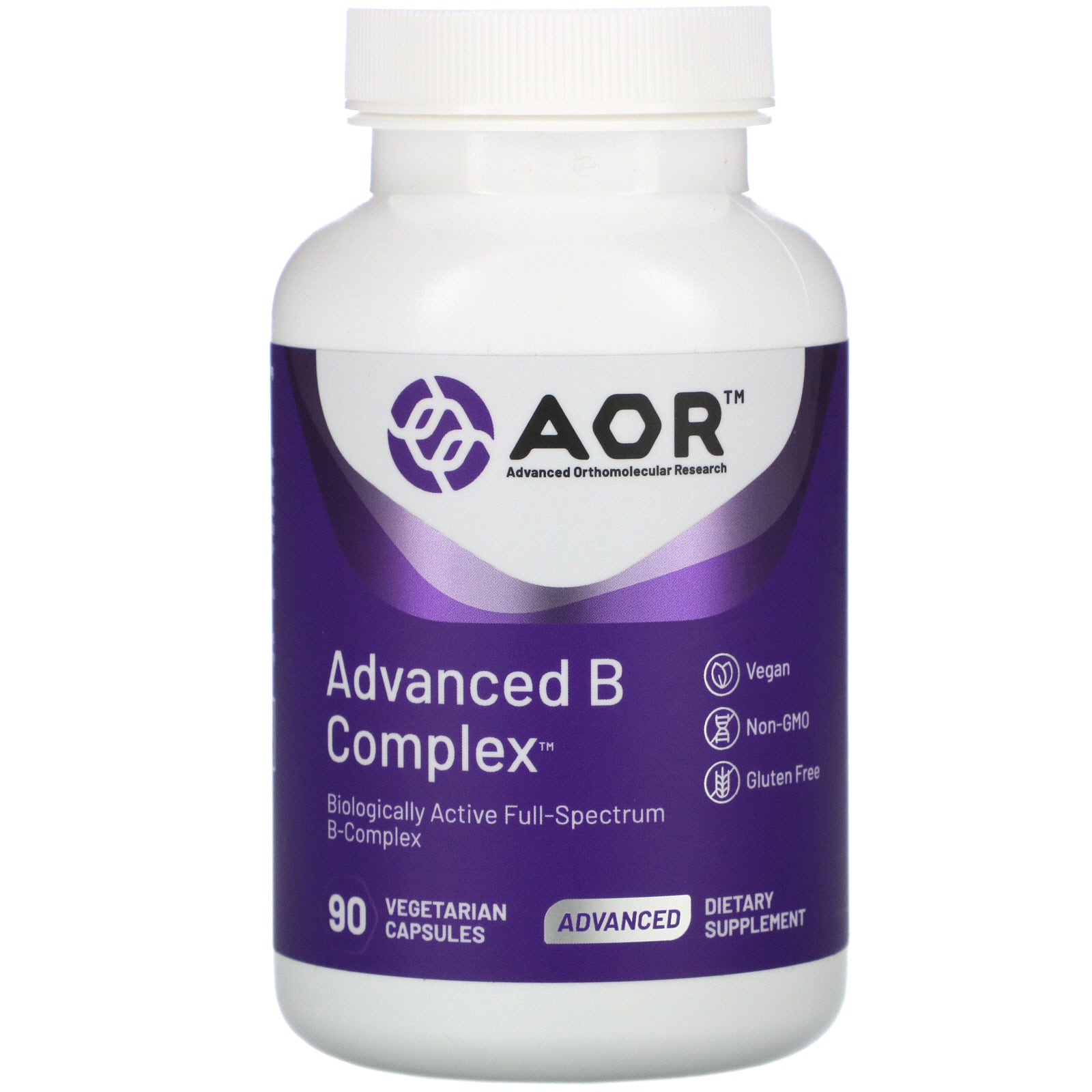 Advanced Orthomolecular Research Aor, Advanced B Complex, Vegetarian Capsules