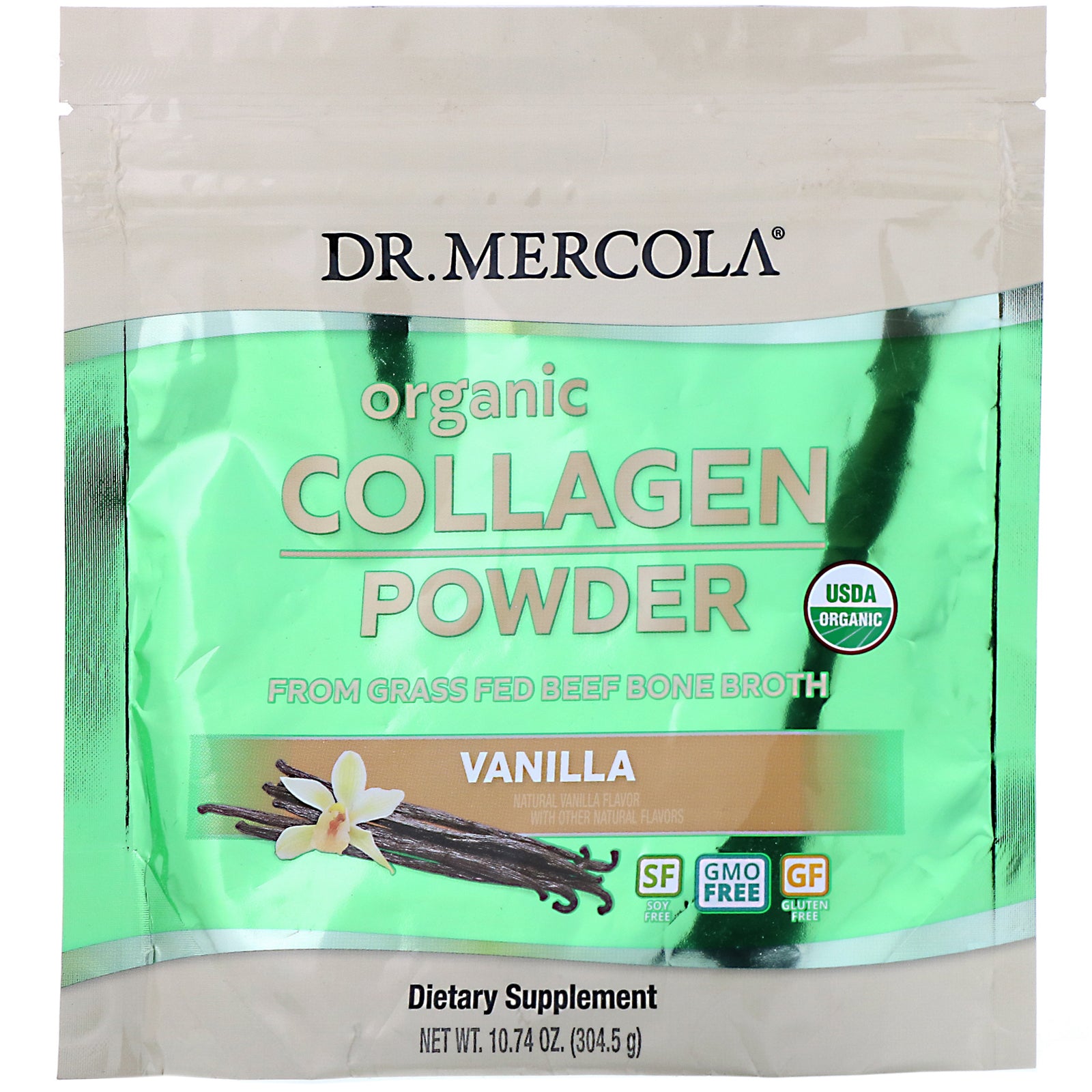 Dr. Mercola, Organic Collagen Powder, Vanilla