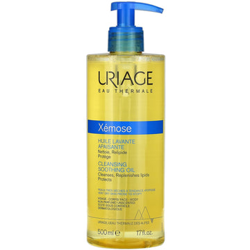 Uriage, Xemose, Cleansing Soothing Oil, Unscented (500 ml)