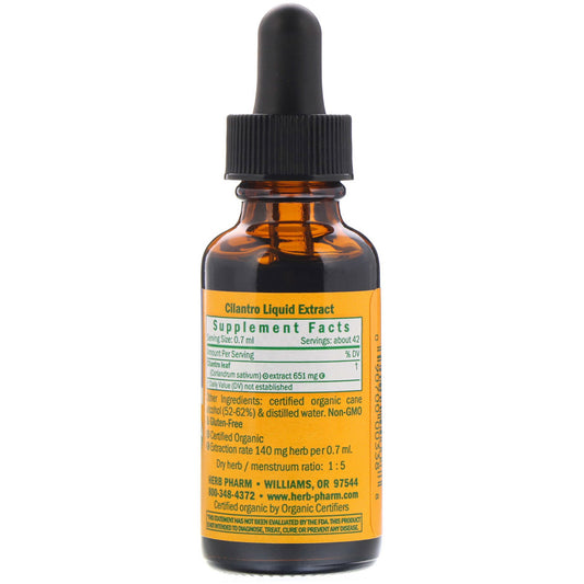 Herb Pharm, Cilantro, Whole Leaf, (30 ml)