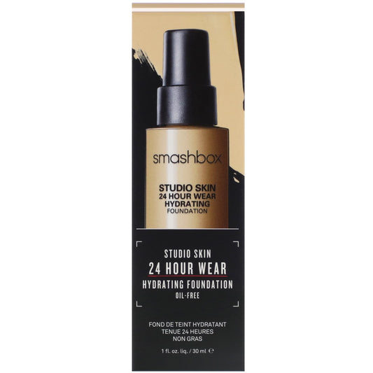 Smashbox, Studio Skin 24 Hour Wear Hydrating Foundation, 3.2 Medium Dark with Neutral Undertone