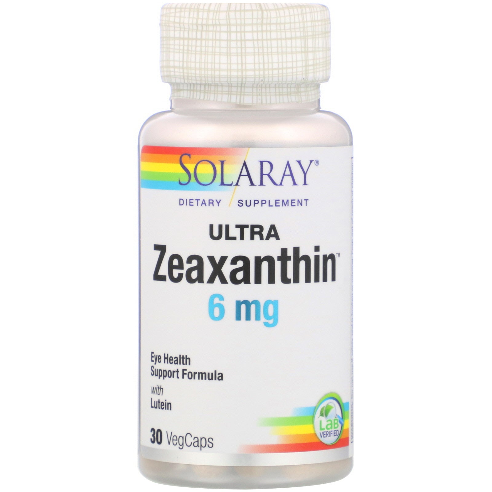 Solaray, Ultra Zeaxanthin, 6 Mg, Vegcaps