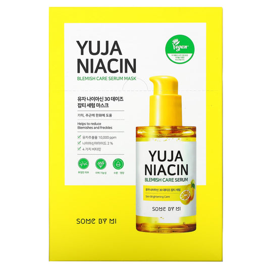 Some By Mi, Yuja Niacin, Blemish Care Serum Beauty Mask, 0.88 oz (25 g) Each