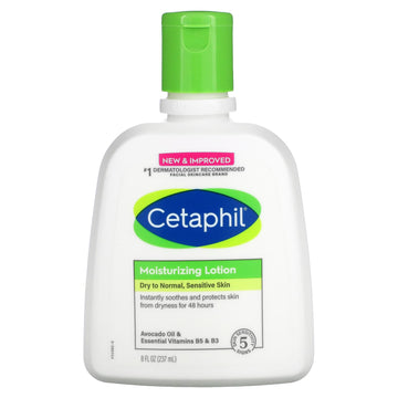 Cetaphil, Moisturizing Lotion, Dry To Normal, Sensitive Skin, Avocado Oil & Essential Vitamins B5 & B3 (237 ml)