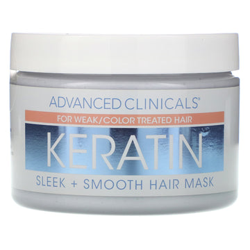 Advanced Clinicals, Keratin, Sleek + Smooth Hair Mask