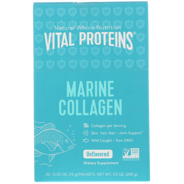 Vital Proteins, Marine Collagen, Unflavored, 0.35 oz (10 g) Each