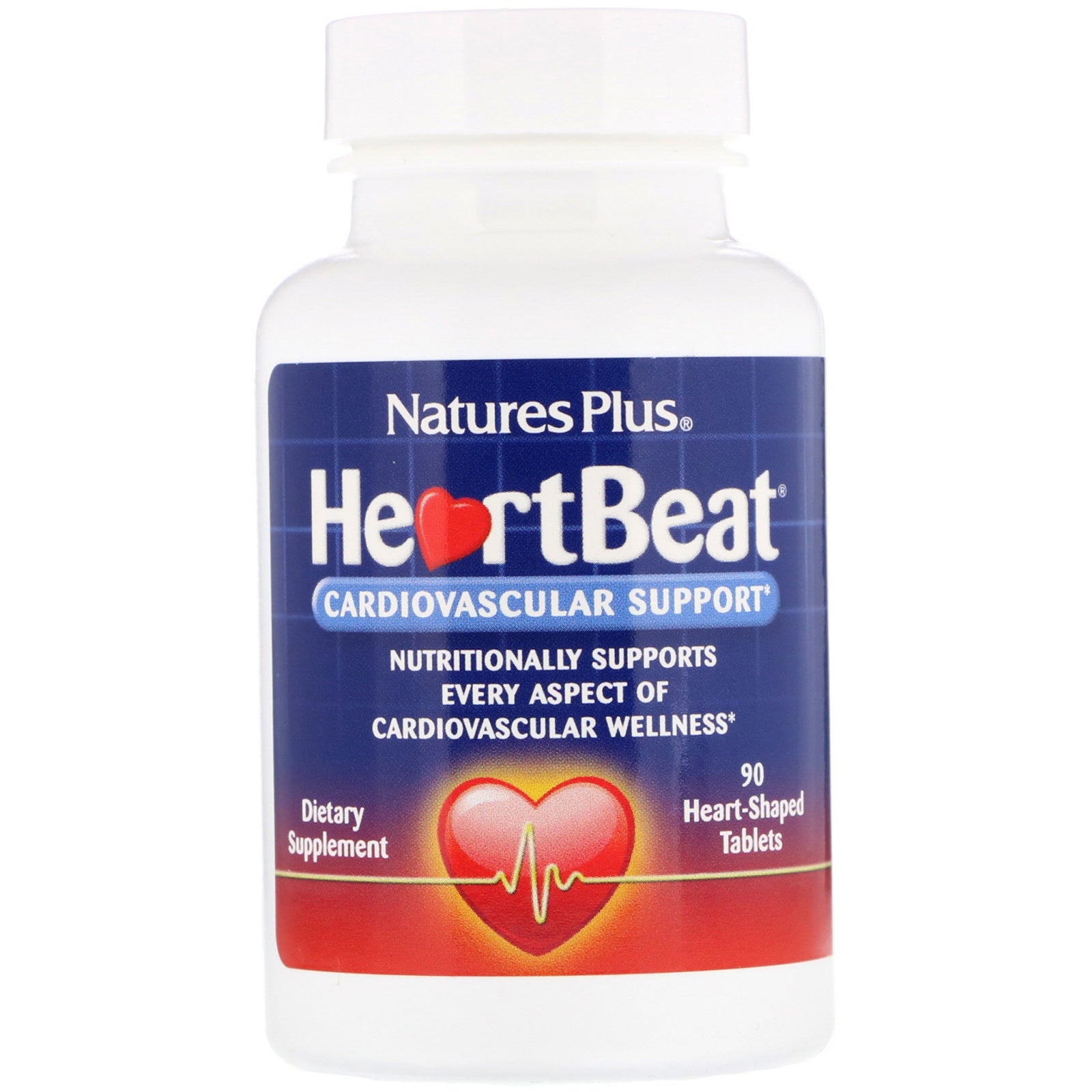 Nature'S Plus, Heartbeat, Cardiovascular Support,  Heart-Shaped Tablets