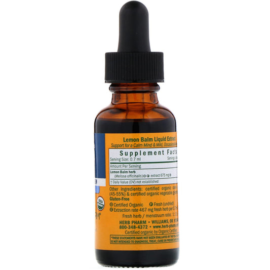 Herb Pharm, Lemon Balm, (29.6 ml)