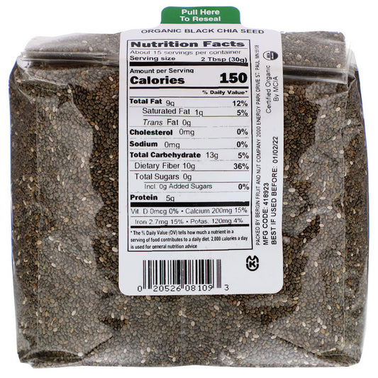 Bergin Fruit and Nut Company, Organic Black Chia Seed,  (454 g)