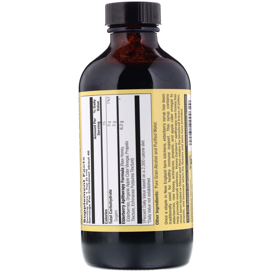 Honey Gardens, Elderberry Syrup with Apitherapy Raw Honey, Organic Apple Cider Vinegar and Propolis (240 ml)