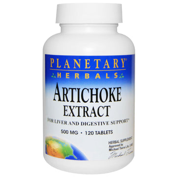 Planetary Herbals, Artichoke Extract, 500 mg, Tablets