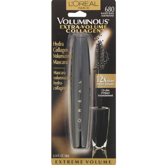 L'Oreal, Voluminous Extra-Volume Collagen Mascara, 680 Blackest Black