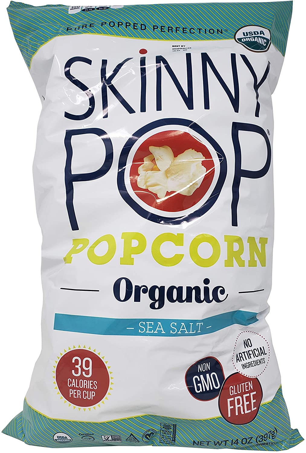 Skinny Pop Organic Popcorn Sea Salt Pure Popped Perfection