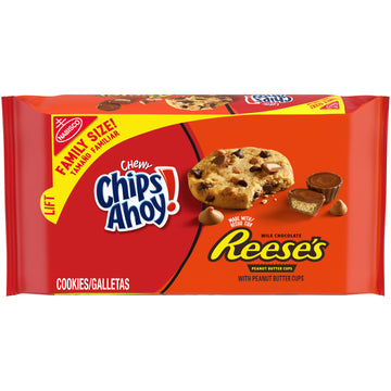 CHIPS AHOY! Chewy Chocolate Chip Cookies with Reese's Peanut Butter Cups, Family Size