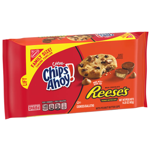 CHIPS AHOY! Chewy Chocolate Chip Cookies with Reese's Peanut Butter Cups, Family Size