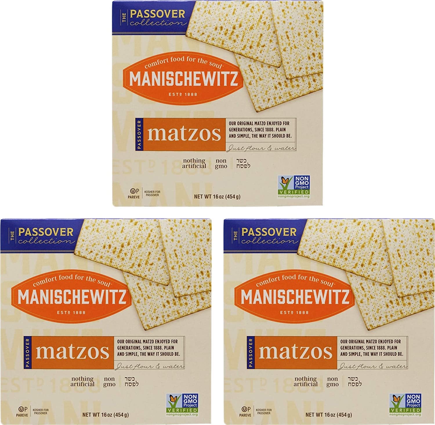 Manischewitz Kosher For Passover Matzo  3 Boxes