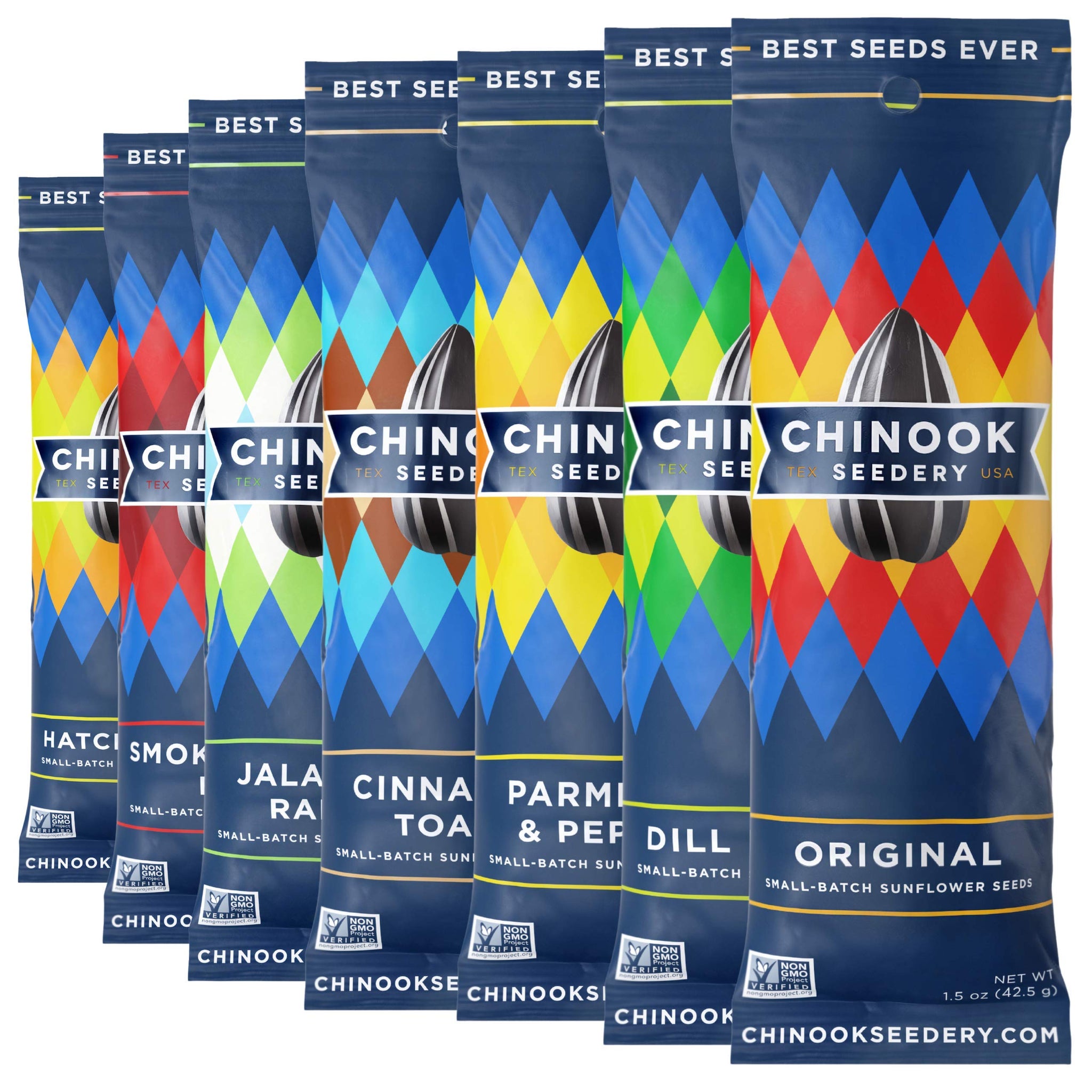 Chinook Seedery Sunflower Seeds - 7 Flavor Variety Pack - 1.5 Ounce
