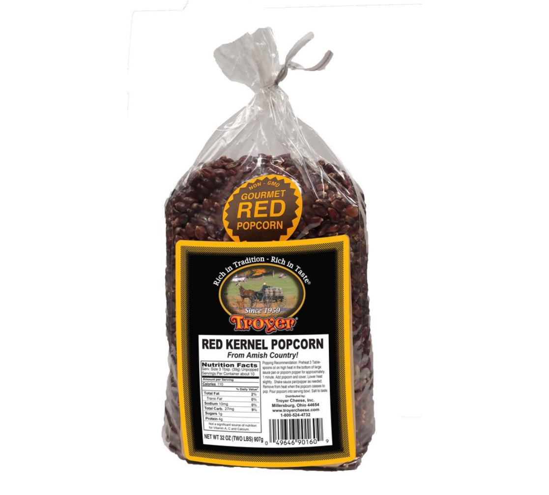 Troyer Amish Gluten Free, NON GMO Tender Red Kernel Popcorn - Bag