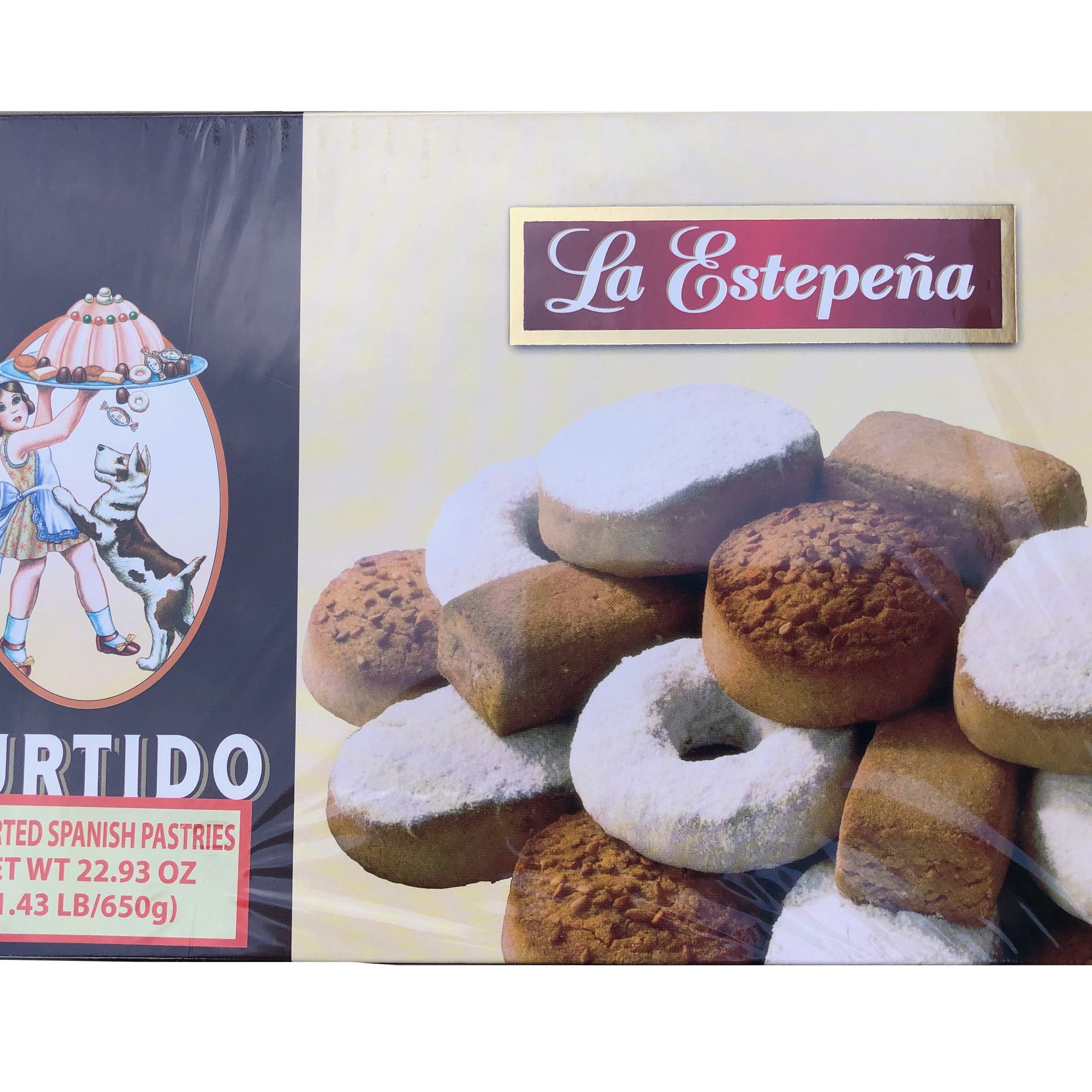 La Estepena Assortment Polvorones and Mantecados Spanish Pastries Cookies Large box  (650 gr)