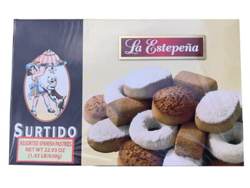 La Estepena Assortment Polvorones and Mantecados Spanish Pastries Cookies Large box  (650 gr)