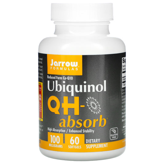 Jarrow Formulas, Ubiquinol, QH-Absorb, 100 mg Softgels
