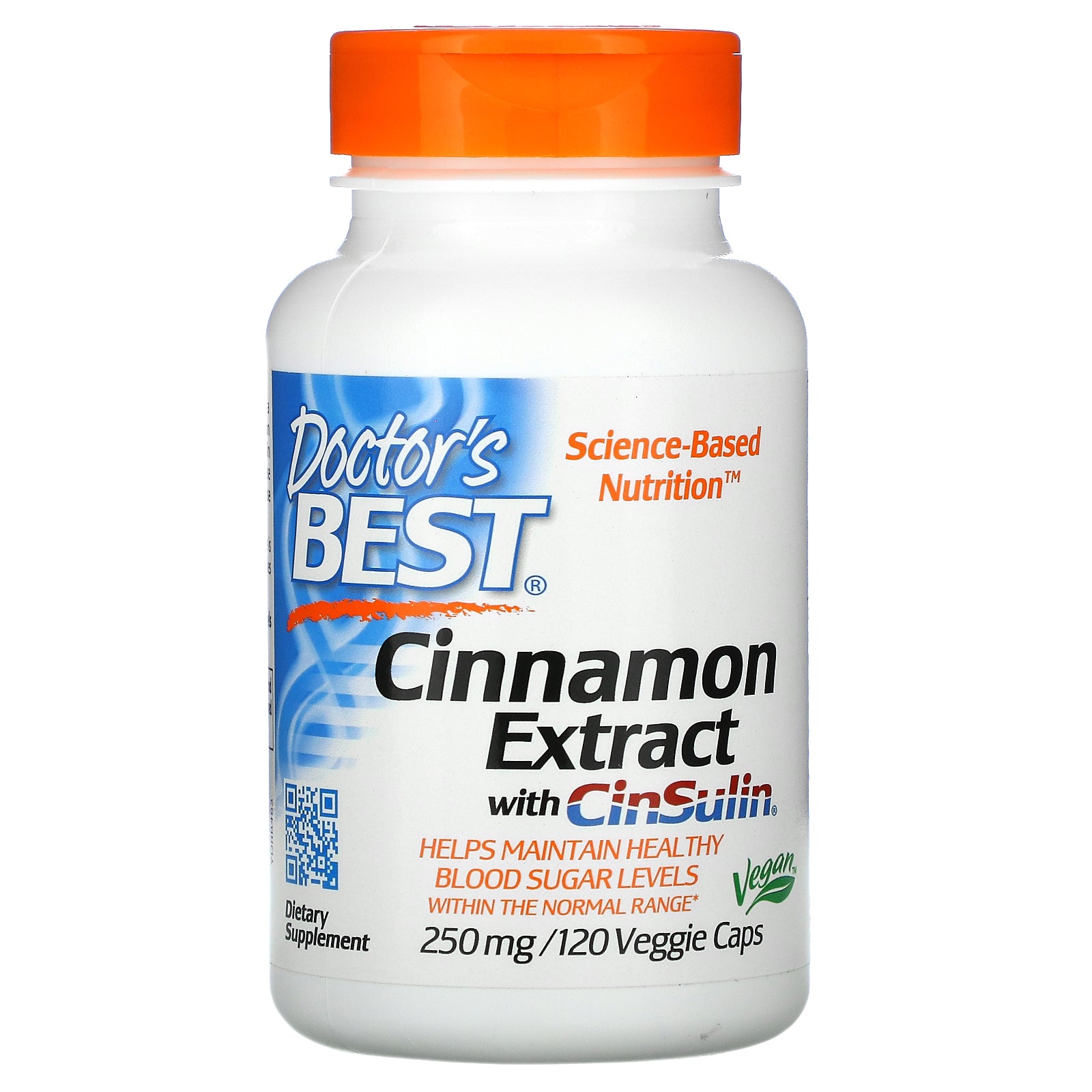 Doctor's Best Cinnamon Extract with Cinsulin 250 mg 120 Veg Caps