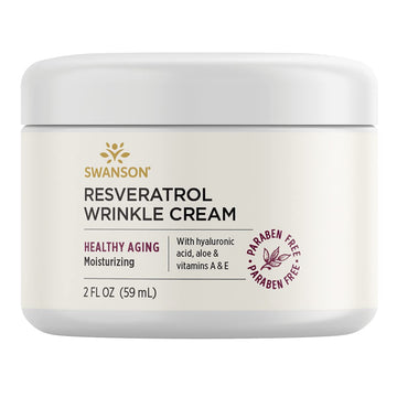 Swanson Resveratrol Wrinkle Cream with Hyaluronic Acid 2   (59 ) Cream