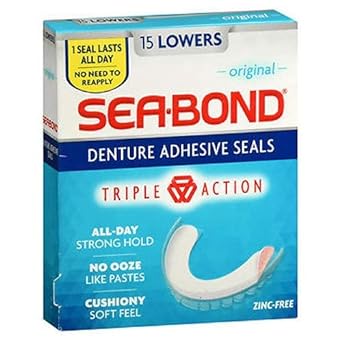 Sea-Bond Denture Adhesive Wafers Lowers, Original 15 each