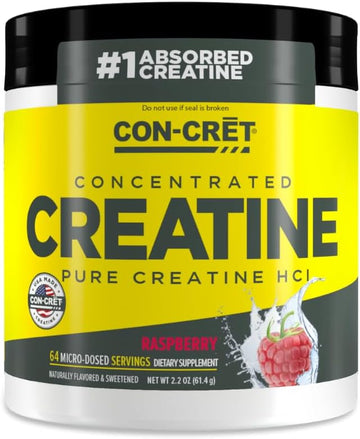 CON-CRET Creatine HCl Powder, Raspberry Stimulant-Free Workout Supplem