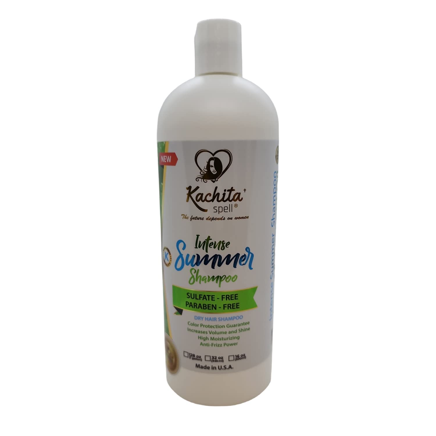 Kachita Spell New Hydrate Moisturizing Shampoo Intense Summer Sulfate and Paraben Free For Medium to Thick Dry, Color Treated Hair 32  Made in USA