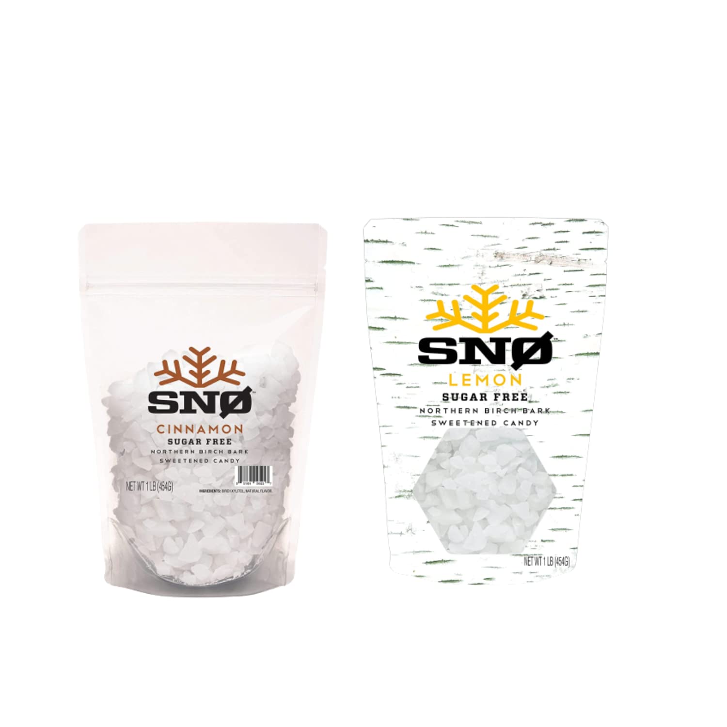 Cinnamon and Lemon KETO Xylitol Candy Chips - SNØ 1LB Bag - Sugar-Free Candy With Only 2 Ingredients | Low Carbs, Diabet