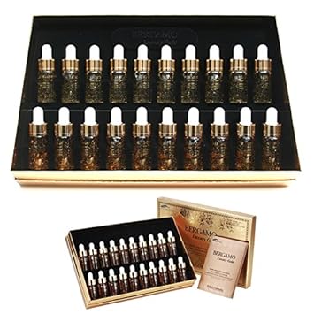 Bergamo / Luxury Gold Collagen & Caviar Wrinkle Care Repair Ampoule Set 13 20ea /Korean Cosmetics