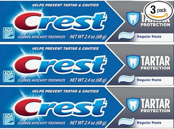 Crest Tartar Protection & Anticavity Toothpaste with uoride, Regular Paste, 2.4 (Pack of 3)